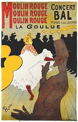 물랭루즈의 라 굴뤼 포스터(1891, 툴루즈 로트레크)