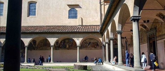 산마르코 수도원. 프라 안젤리코의 여러 프레스코 벽화 작품을 볼 수 있다.