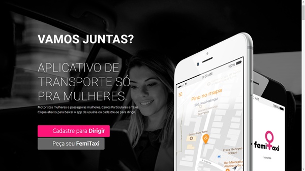 브라질의 여성 전용 택시인 '페미 택시'