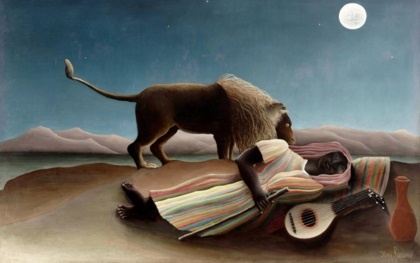 잠자는 집시(앙리 루소, 1897, 뉴욕 현대미술관)