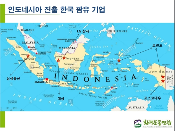 인도네시아에 팜유농장을 소유한 한국기업