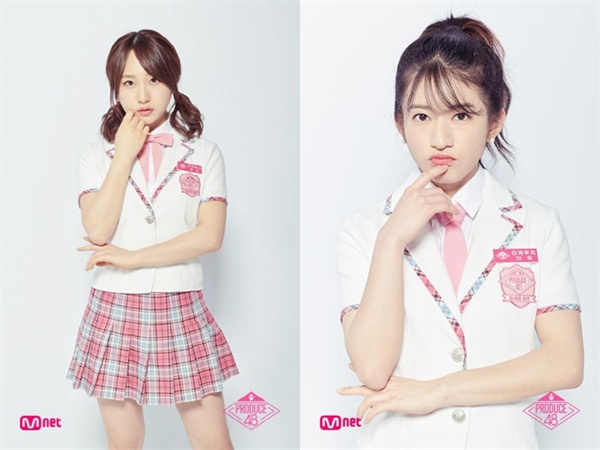  Mnet <프로듀스 48>에 출연했던 AKB48 멤버 타카하시 쥬리(왼쪽), 타케우치 미유가 각각 울림, 미스틱과 계약을 맺고 한국 진출에 나선다.