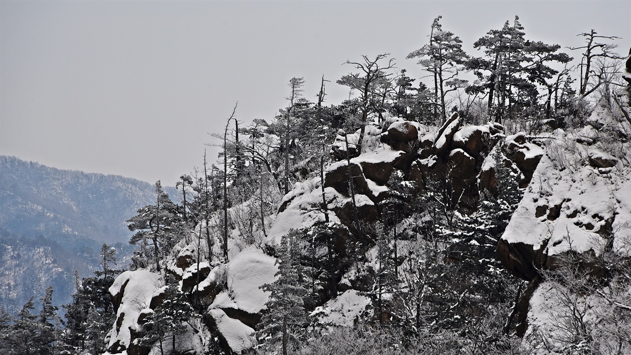 한계령 봄눈이라 하기엔 아직 설악산의 겨울은 깊다. 앞으로 한 달은 더 겨울잠을 잘 산은 겨울가뭄 끝에 내려준 눈이 고맙다.