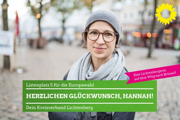 34살의 한나는 리히텐베르크 출신으로 이번 유럽연합 의회 선거에서 정당명부 5번을 받았다.