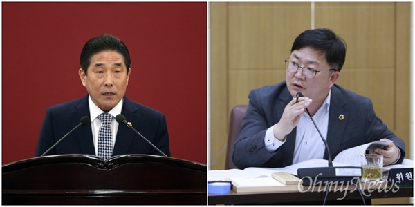 공직선거법 위반 혐의로 항소심에서 의원직 상실형인 벌금 100만 원을 선고받은 김병태, 서호영 대구시의원.