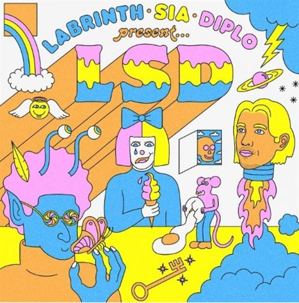  호주 출신 유명 싱어송라이터 시아, 메이저 레이저의 디플로, 영국의 알앤비 뮤지션 라브린느가 만나 첫 정규 음반 <LSD>를 발매했다