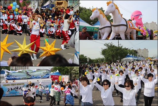  14개 읍면동 2000여 명의 시민들이 와룡퍼레이드에 참가해 축제의 주인공이 됐다.