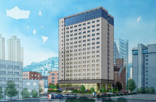 2020년 1월 서울 종로구 숭인동 베니키아 프리미어 동대문 호텔에 들어설 청년주택의 조감도.