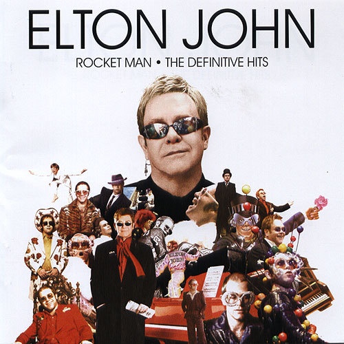  엘튼 존의 히트곡 모음집 < Rocketman - The Defiitive Hits > 표지
