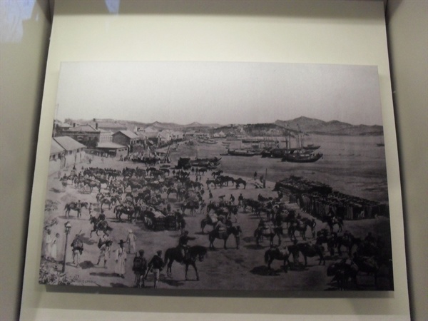 동학혁명 당시 일본군의 상륙. 대한민국역사박물관에서 찍은 사진. 