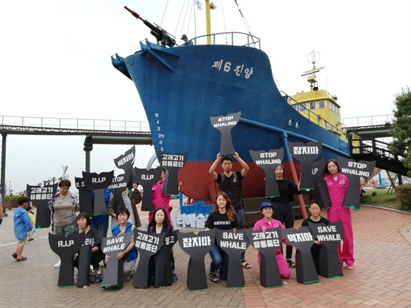 핫핑크돌핀스는 6월 7일 동물해방물결, 부산동물학대방지연합, 울산녹색당, 시셰퍼드코리아와 함께 울산 장생포에서 '고래 보호' 기자회견을 개최했다.