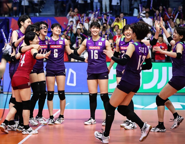 2019 VNL 일본 여자배구 대표팀 선수들