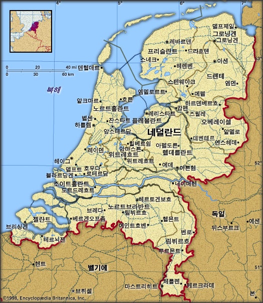 네덜란드 지도 