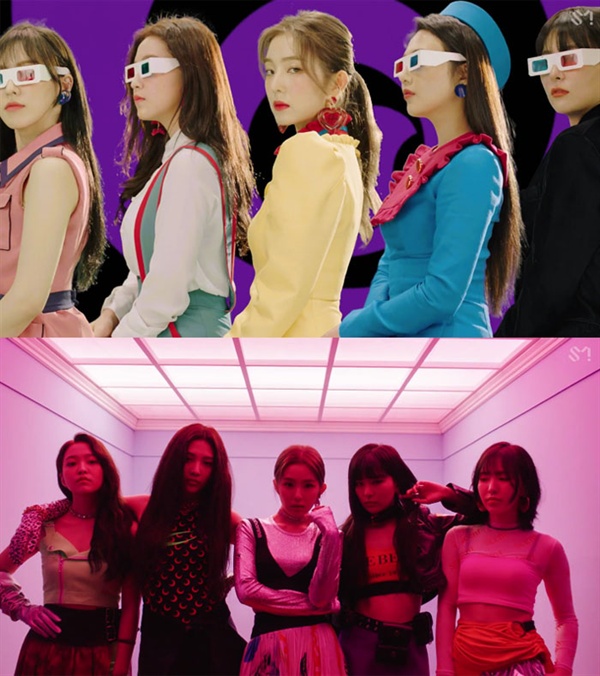  레드벨벳의 신곡 '짐살라빔' 뮤직비디오의 한 장면.