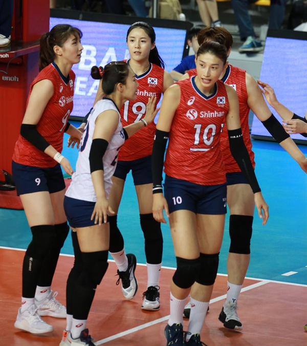  여자배구 대표팀 선수들... 2019 VNL 5주 차 대회 (충남 보령종합체육관, 2019.6.20)