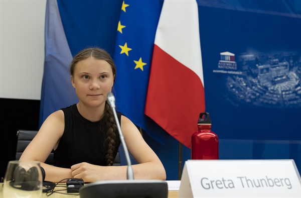 스웨덴의 청소년 환경운동가 그레타 툰베리(16)
