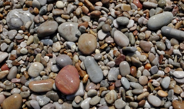 천연기념물 바닷가 콩돌해변의 예쁜 돌들 