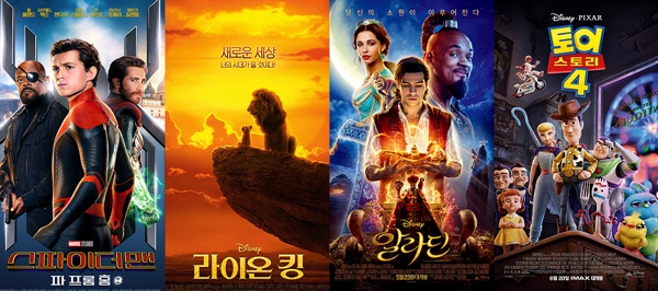  7월 한국영화 시장을 장악을 할리우드 영화들