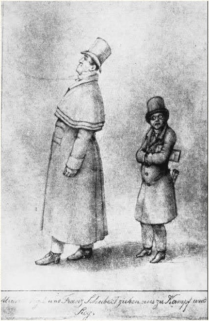 미하일 포글과 슈베르트(모리츠 폰 슈빈트,1825)