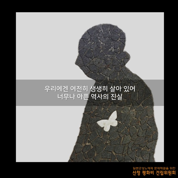 일본군성노예제 문제해결을 위한 산청 평화비 건립위원회’의 '카드뉴스'.