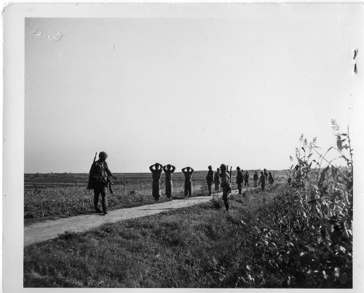 5. 유엔군들이 인민군 포로를 연행하고 있다(1950. 9. 20.).