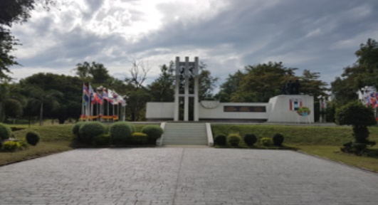 태국 방콕의 동부 촌부리에 세워진 한국전쟁 참전기념비.