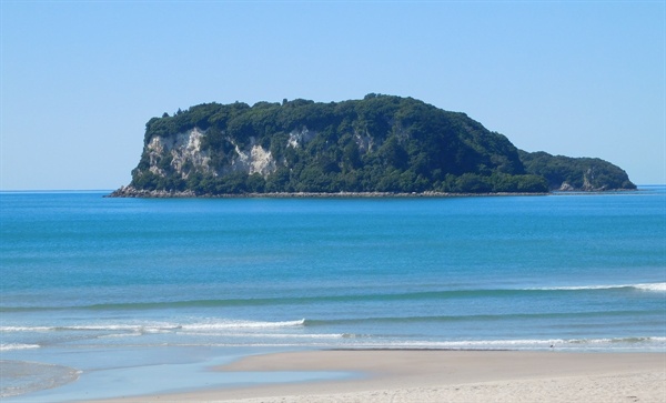 바다와 섬이 멋지게 어울리는 타이루아(Tairua) 해변