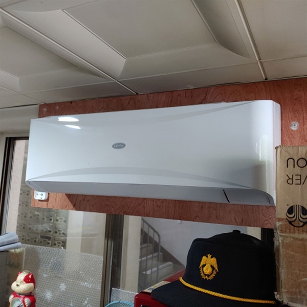성남 아파트 경비실에 설치된 에어콘