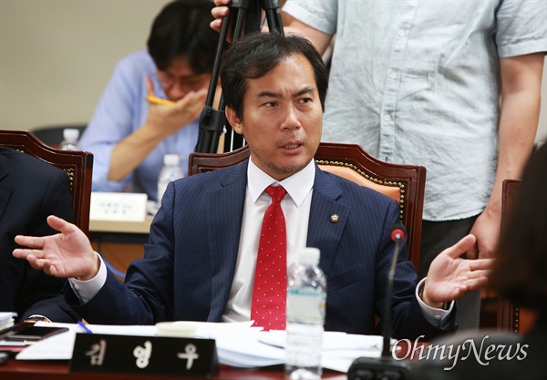 2019년 김영우 당시 자유한국당 의원이 국정감사에서 발언하는 모습.