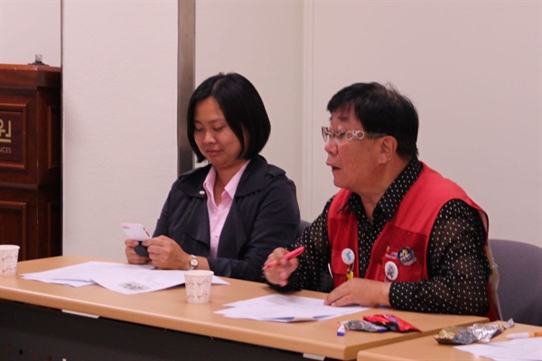노원주민대회 조직위원회 회의에 참석해 의견을 개진하는 양명수 씨.(오른쪽)