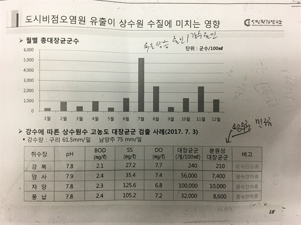  도시 비점오염원 유출이 상수원 수질에 미치는 영향