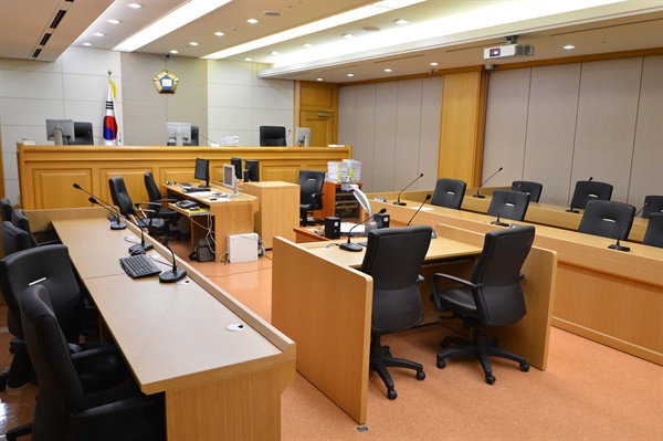 한 지방법원 법정 모습(자료사진)