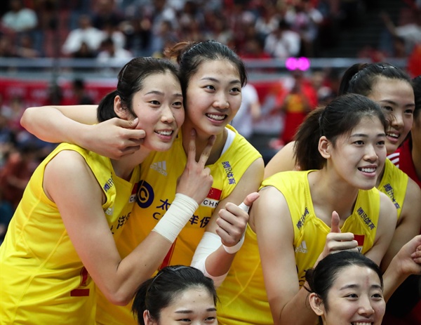  중국 여자배구 대표팀, 2019 월드컵 멤버... 이들은 2019 클럽 세계선수권 대회에 톈진 팀으로 출전한다.