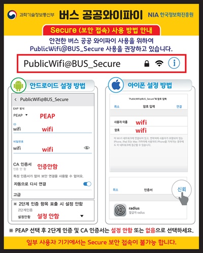 서울시 버스 공공와이파이 사용 방법