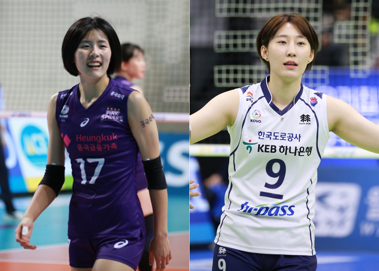  여자배구 대표팀, 이재영(왼쪽)-박정아 선수