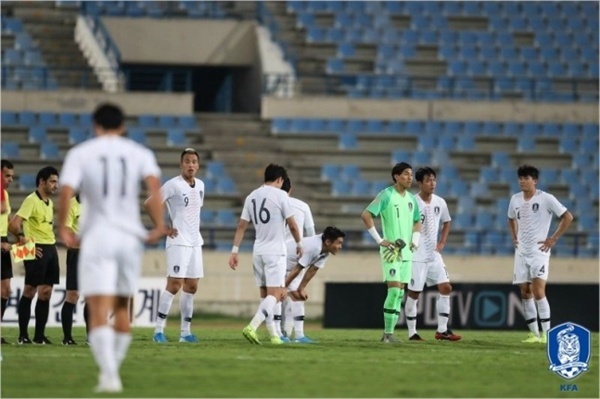  한국 대표팀은 지난해 11월 레바논과의 2022 카타르 월드컵 아시아예선에서 졸전 끝에 비겼다. 