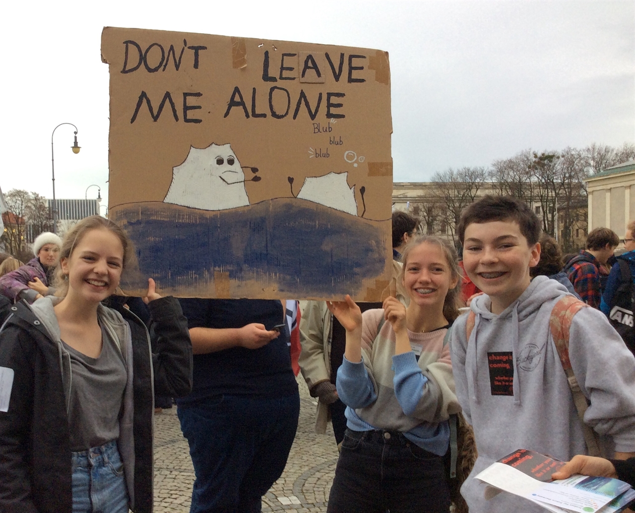 Fridays For Future 뮌헨 학생들의 시위모습