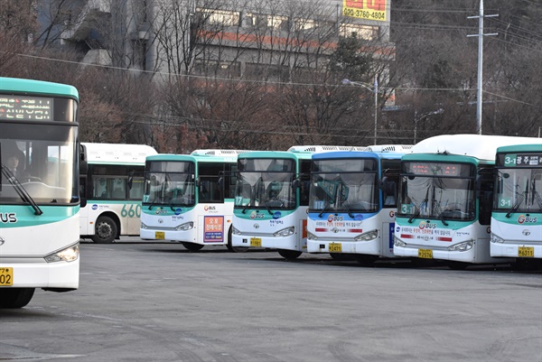 경기도 버스 차고지 모습