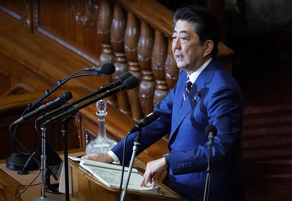 아베신조 일본 총리.