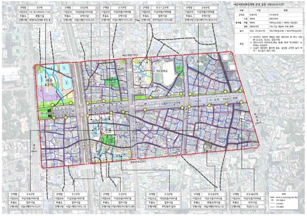 세운재정비촉진계획 변경 결정 이후 주변 개발 현황 (출처: 서울시, 2017, <세운상가일대 도시재생 활성화계획 보고서> 31쪽)
