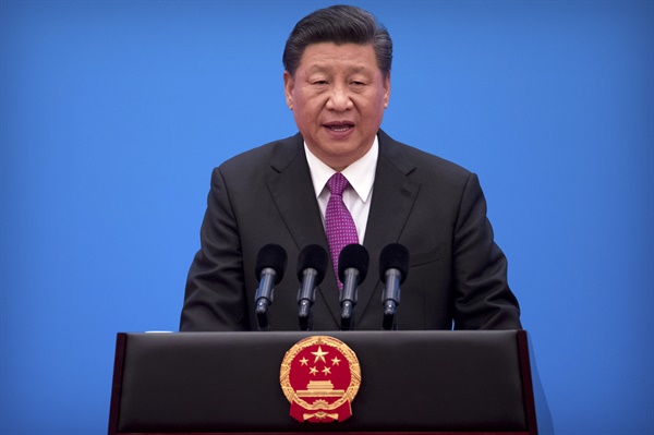 시진핑 중국 국가주석이 지난 2019년 4월 27일일대일로 국제협력 정상포럼 폐막기자회견을 한 모습.