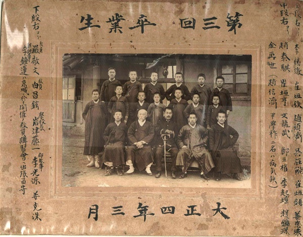 1915년 공양공립보통학교 졸업식.