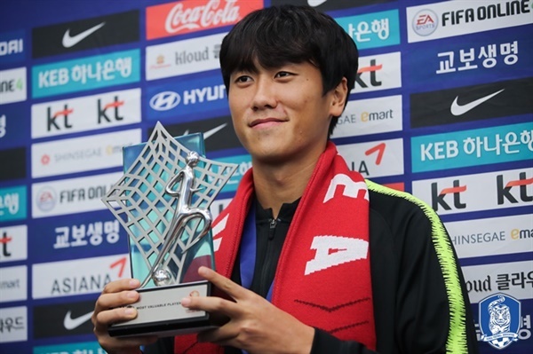  AFC U23 챔피언십에서 MVP를 차지한 원두재.