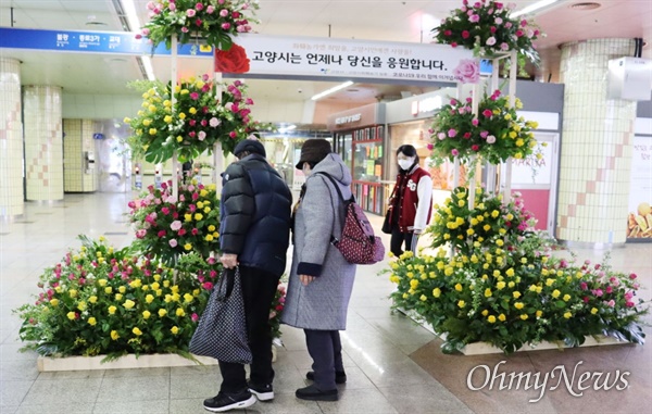 고양시와 재단법인 고양국제꽃박람회는 꽃 소비를 촉진하기 위해 대화역, 마두역, 화정역 등 고양시 지하철 역사 3곳에 장미로 만든 미니정원을 3월 15일까지 운영한다. 연출에 사용한 장미는 모두 고양시에서 생산한 '절화 장미'다. 