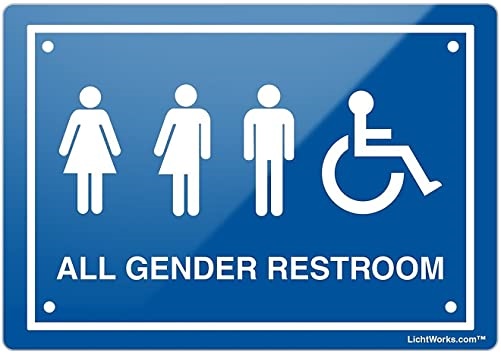 모든 사람을 위한 화장실의 표지판이다. 