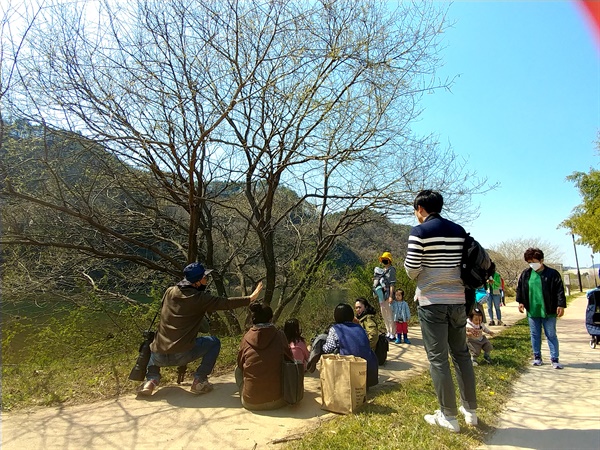 23일 진주 희망교~남강댐 구간에서 벌어진 야생동물 보전 활동.