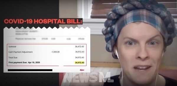 대니아스키니씨는 자신이 받은 진료청구서에 약 3만 달러가 적혀있다며 난처해 했다 (사진 NBC 화면 캡처)