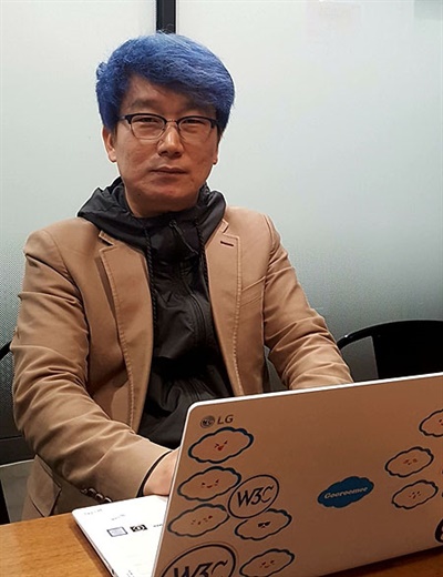 지난 9일 서울 강남구의 한 공유오피스에서 만난 이랑혁 온라인 영상플랫폼 '구루미' 대표.