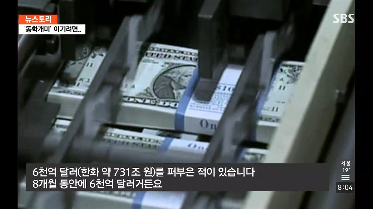  SBS <뉴스토리> '흔들리는 세계경제와 동학개미운동’ 편의 한 장면