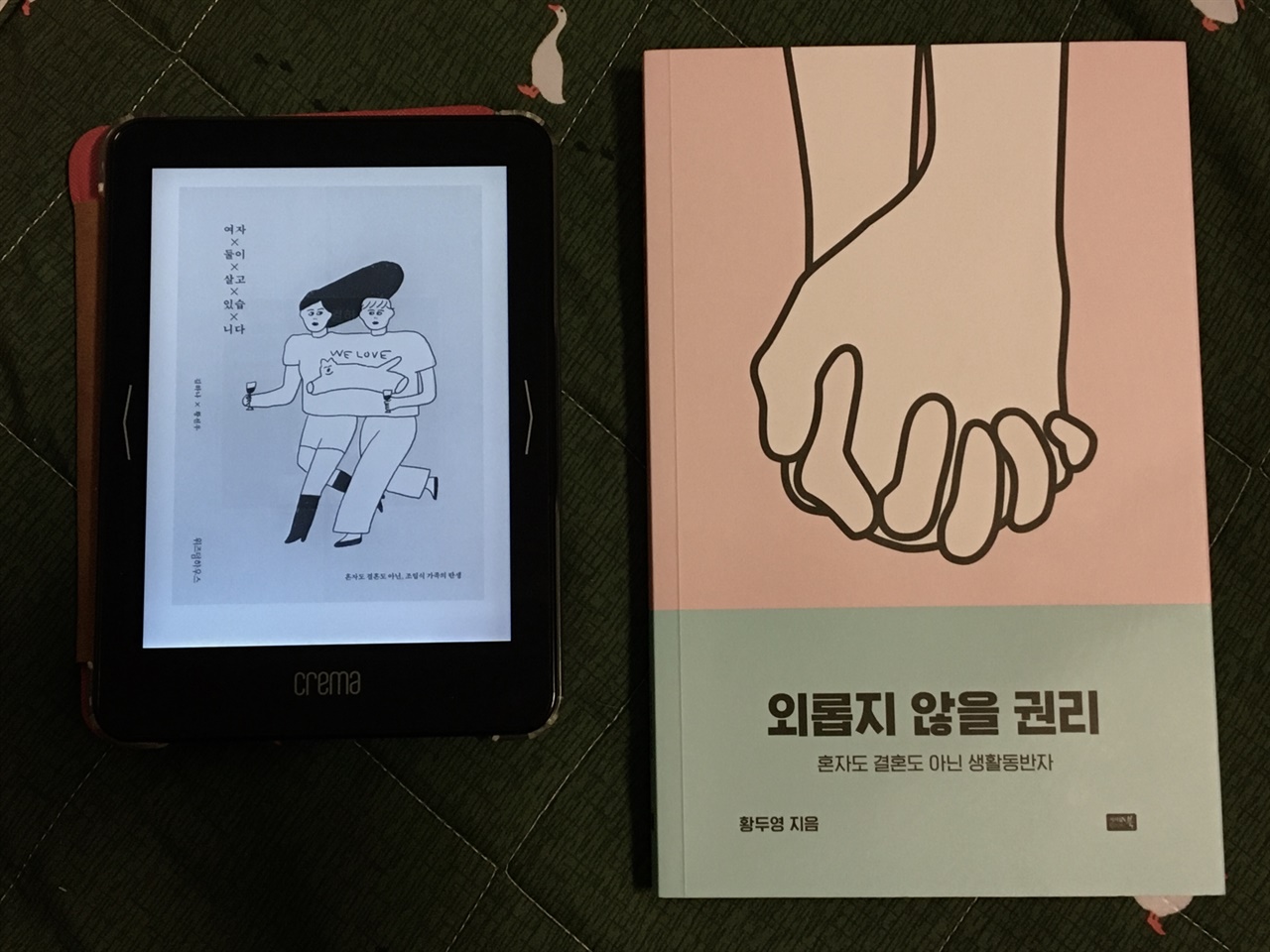 김하나, 황선우 작가의 <여자 둘이 살고 있습니다>(2019), 황두영 작가의 <외롭지 않을 권리>(2020)